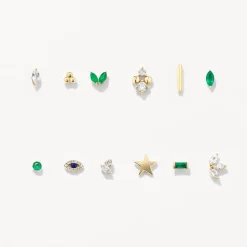 Sale Triple Ball Helix Single Stud Earring in 10k Gold 10k Gold | Earrings