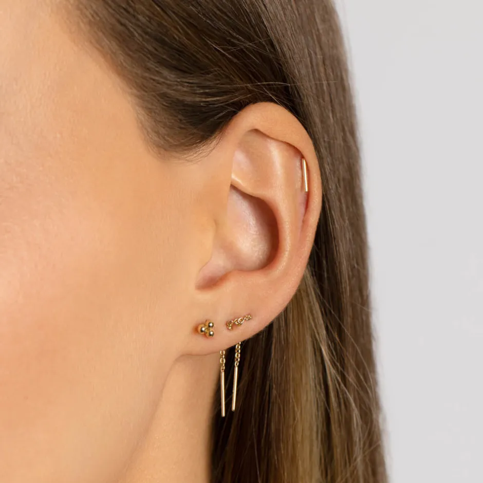 Best Triple Ball Stud Earrings in 10k Gold 10k Gold | Earrings