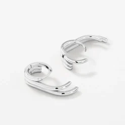 Hot Triple Lobe Cuff Huggie Earring in Silver 925 Sterling Silver | Earrings