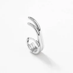 Hot Triple Lobe Cuff Huggie Earring in Silver 925 Sterling Silver | Earrings