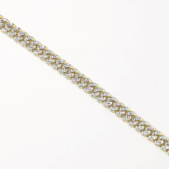 Outlet Two Tone Cuban Chain Bracelet in Gold 18k Fine Gold Plated | Bracelets & Bangles