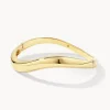 Clearance Wave Dome Bangle in Gold 18k Fine Gold Plated | Bracelets & Bangles