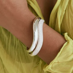 Best Wave Dome Bangle in Silver 925 Sterling Silver | Bracelets & Bangles
