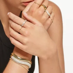 Discount Wave Dome Ring in Gold 18k Fine Gold Plated | Rings