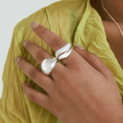 Sale Wave Dome Ring in Silver 925 Sterling Silver | Rings