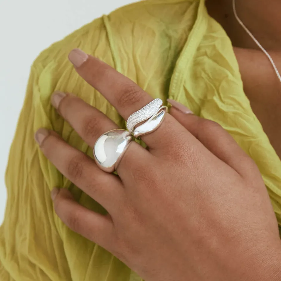 Sale Wave Dome Ring in Silver 925 Sterling Silver | Rings
