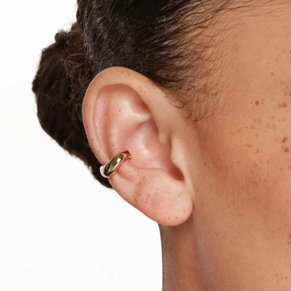 Discount Wave Ear Cuff in Gold 18k Fine Gold Plated | Earrings