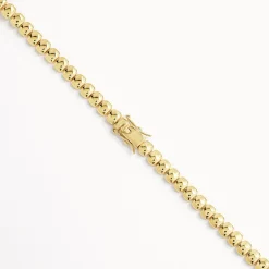 Discount White Topaz Emerald Cut Tennis Necklace in Gold Natural Gemstones | 18k Fine Gold Plated