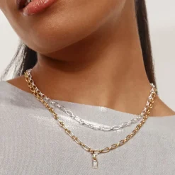 Sale White Topaz Rectangle Charm in 10k Gold Natural Gemstones | 10k Gold