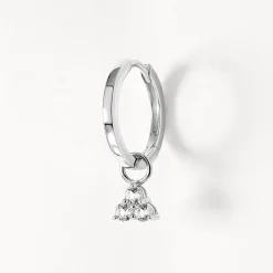 Sale White Topaz Trio Charm in Silver Natural Gemstones | 925 Sterling Silver
