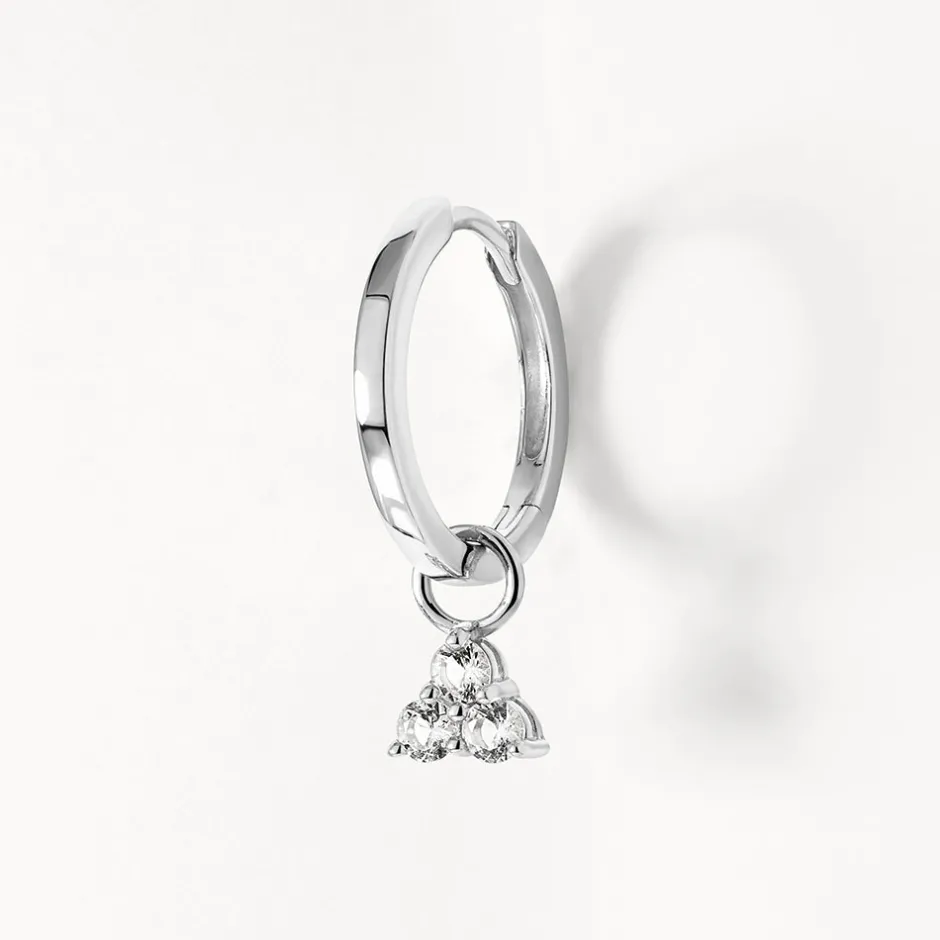 Sale White Topaz Trio Charm in Silver Natural Gemstones | 925 Sterling Silver