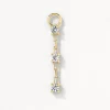 New White Topaz Trio Drop Charm in 10k Gold Natural Gemstones | 10k Gold