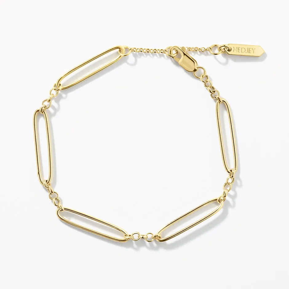 Hot Wire Paperclip Chain Bracelet in Gold 18k Fine Gold Plated | Bracelets & Bangles