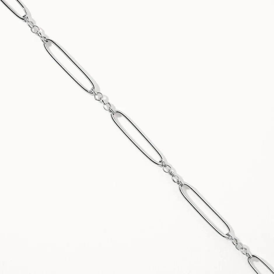 Discount Wire Paperclip Chain Bracelet in Silver 925 Sterling Silver | Bracelets & Bangles