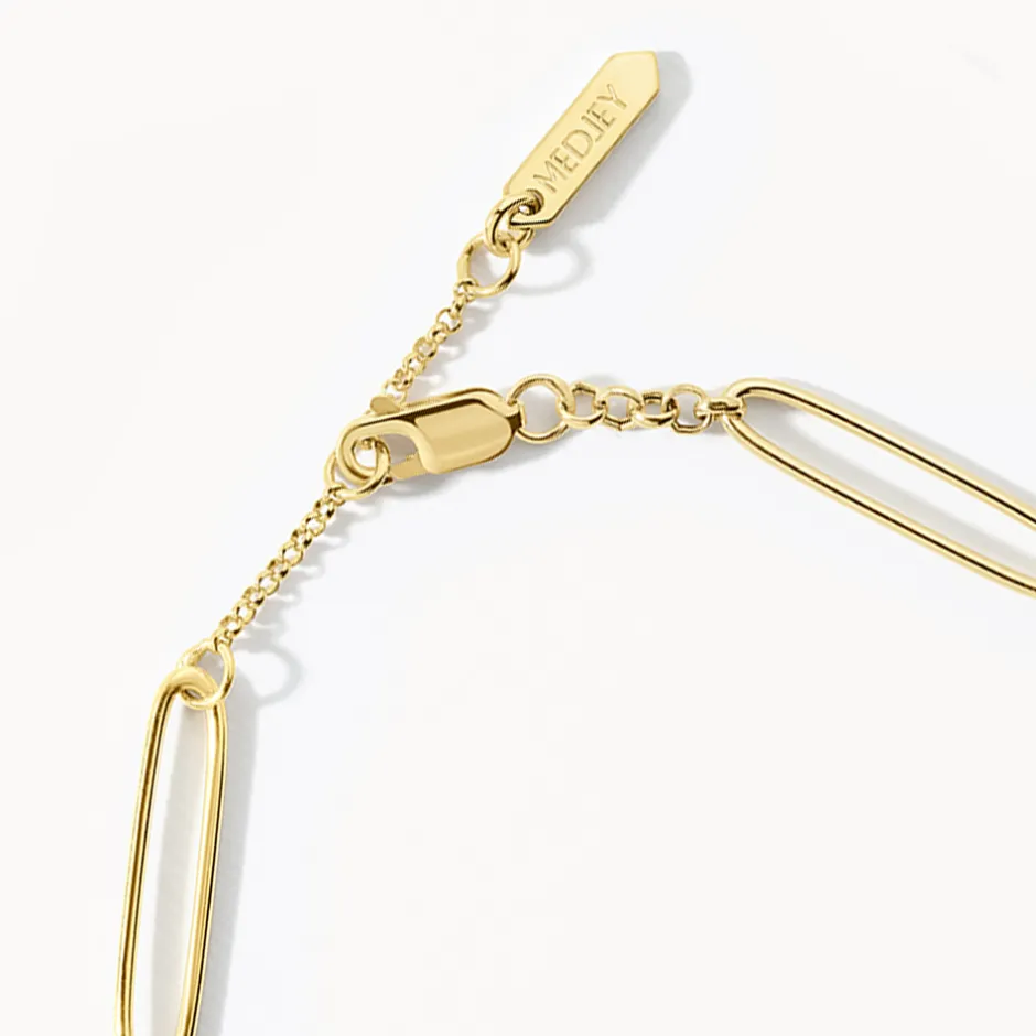 Hot Wire Paperclip Chain Bracelet in Gold 18k Fine Gold Plated | Bracelets & Bangles