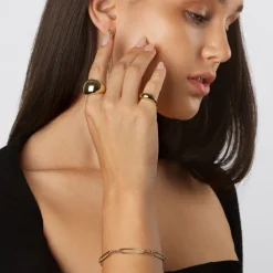 Hot Wire Paperclip Chain Bracelet in Gold 18k Fine Gold Plated | Bracelets & Bangles