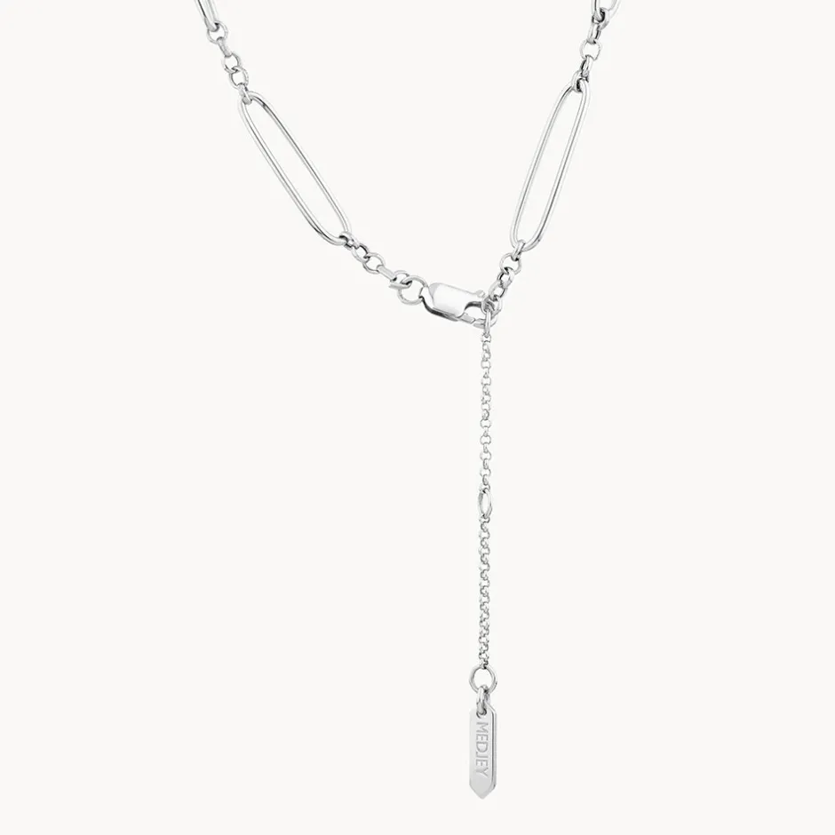 Discount Wire Paperclip Chain Necklace in Silver 925 Sterling Silver | Necklaces & Pendants