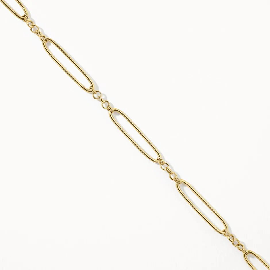 Online Wire Paperclip Chain Necklace in Gold 18k Fine Gold Plated | Necklaces & Pendants