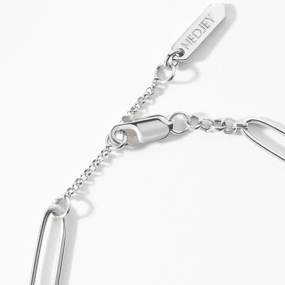 Discount Wire Paperclip Chain Necklace in Silver 925 Sterling Silver | Necklaces & Pendants